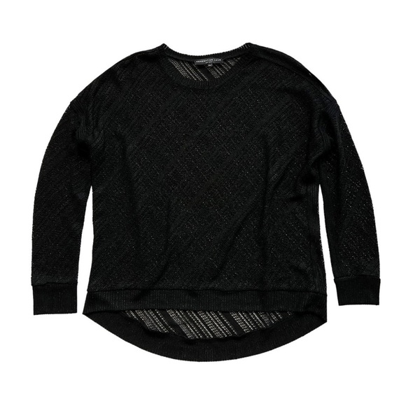 Generation Love Black Shimmer Lightweight Sheer Sweater XS/S - Picture 1 of 7
